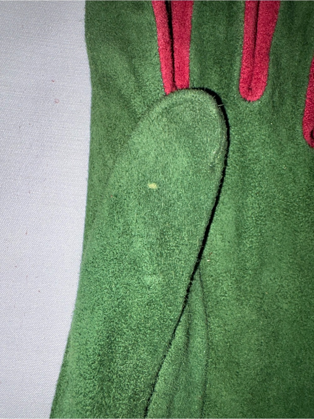 RARE Vintage Hermès Paris Suede Gauntlet Gloves 7.5 France Collector - Picture 7 of 8